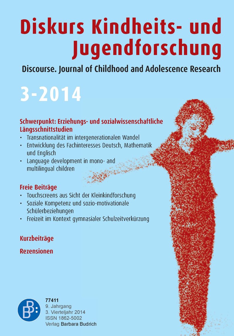 Diskurs Kindheits Und Jugendforschung Discourse Journal Of